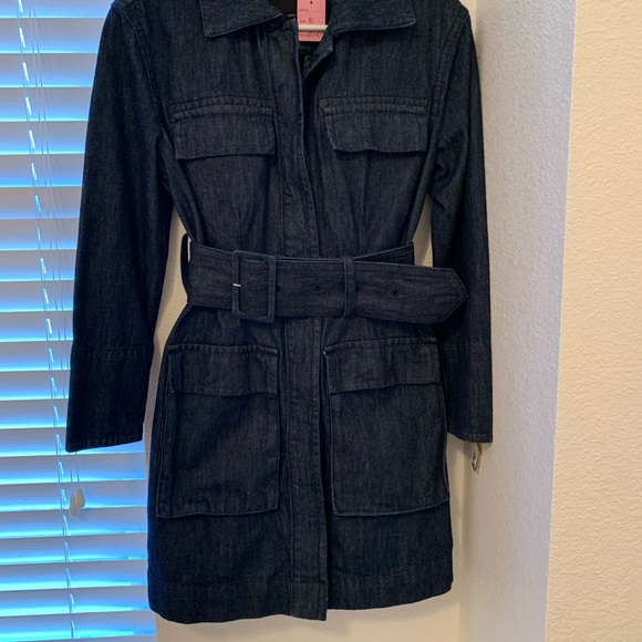 💋Banana Republic Dark Blue Belted Denim Dress 080 - Picture 2 of 5